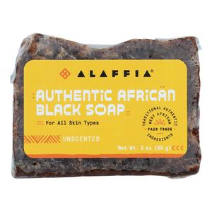 Alaffia - African Black Soap - Unscented - 3 oz. Sale 100% Guaranteed
