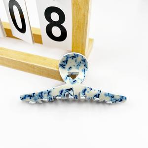Vintage blue and white porcelain pattern hair claw clip: B Sale Visa Payment