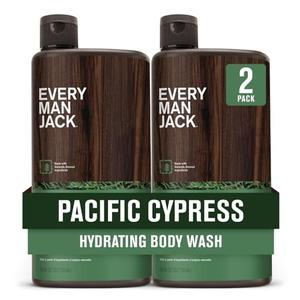 Every Man Jack Nourishing Pacific Cypress Mens Body Wash for All Skin Types - Naturally Derived Ingredients - Cleanse and Hydrate Skin with Coconut and Glycerin - 24oz 2 Bottles In China Cheap Online