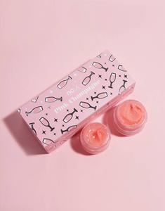 Pink Champagne Lip Care Duo Vegan Lip Scrub Balm in a Sweet Ros Scent Clearance Best Place