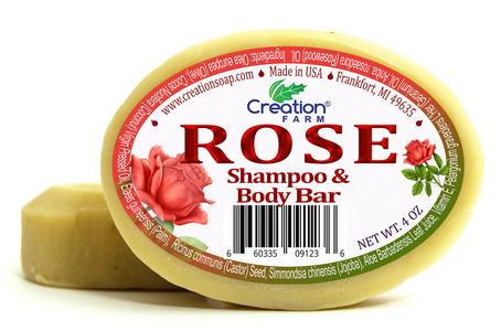 Rose Shampoo & Body - Two 4 oz Bar Pack by Creation Farm Sale View
