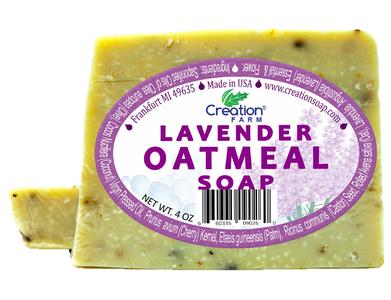 Lavender Oatmeal Soap Two 4 oz Bar Pack by Creation Farm Outlet Locations Sale Online