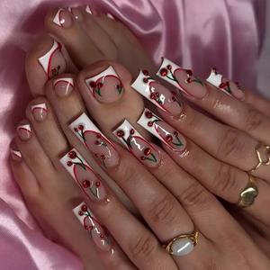 Cherry Impressed (w/toe nail set) Discount Newest