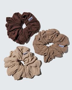 Cotton Scrunchies, XXL, 3-Pack, Caf Clearance 2025