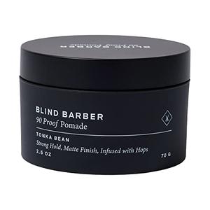 Blind Barber 90 Proof Hair Pomade for Men - Strong Hold, Natural Finish - Water-Based, Matte Pomade for Men with Hops & Tonka Bean - Free of Greasy Oils, Easy to Use - (2.5 Oz) Official Site For Sale