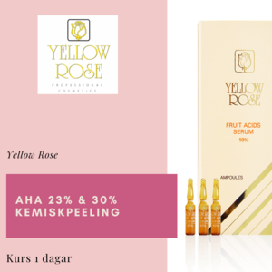Yellow Rose AHA kemisk peeling kurs, 1/2 dag Clearance Online Fake