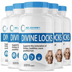 (5 Pack) Divine Locks Supplement Complex Hair Vitamins (300 Capsules) Free Shipping Reliable