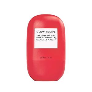 Glow Recipe Strawberry BHA Pore-Smooth Blur Drops - Silicone-Free, Oil-Free - BHA Primer Face Makeup Pore Minimizer - Antioxidant Face Serum for Women - Pore Reducer for Hydrating, Glowing Skin (30ml) Reliable Sale Online