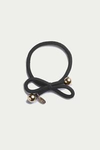 Hair Tie Gold Bead - Black Cheap Sale Supply