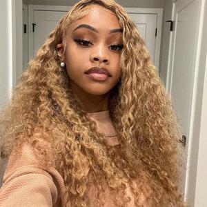 #27 Honey Blonde Water Wave Glueless 6x5 13x4 Glueless HD Lace Wigs Clearance High Quality