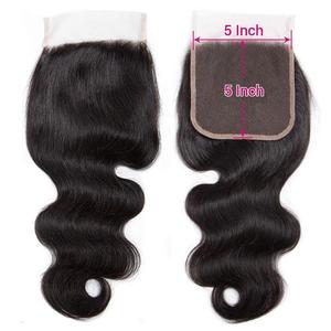 Brazilian Body Wave 5x5 Lace Closure Natural Black Color Brazilian Human Hair Fast Delivery Online