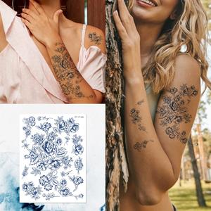 Supperb Semi-Permanent Tattoo - Vintage Rose Temporary Tattoos, Delicate Flowers Tattoos, Lasts 1-2 Weeks Outlet Geniue Stockist