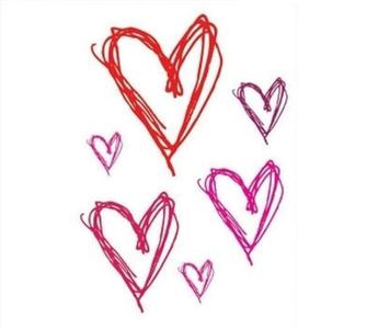 Body Tattoo Stick On (Hearts) - Small. BUY 2 GET 1 FREE DEAL Clearance For Cheap