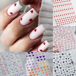 1pc Love Heart Design 3D Nail Sticker for Valentine's Day Colorful Heart Self-Adhesive Slider Decals Manicure Decoration The Cheapest For Sale
