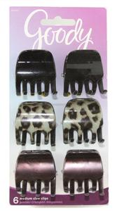 Goody Classics Cheetah Half Claw Clips Medium - 6 Count Free Shipping Reliable