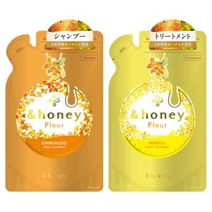 &HONEY Fleur Shampoo and Hair Treatment Refill Pair Set with the fragrance of Osmanthus & Mimosa [Shampoo Refill/Treatment Refill] Outlet Pay With Paypal