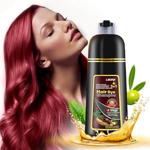 "Leorx 3 In 1 Hair Dye Shampoo, 16.9 Fl Oz, Wine Red, Instant Herbal Refresh For Women & Men - Color Your Hair with Ease - Tintes Para El Cabello Profesional" 2025 Newest Sale Online