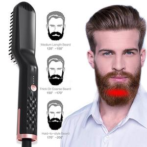 2019 Multifunctional Electric Quick Beard Comb Men Women Hair Straightening Brush Electric Curler For Men's Beard Grooming Brush Latest Collections Online