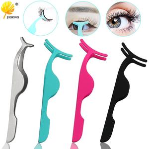 1pc False Eyelash Tweezers Fake Eye Lash Applicator Eyelash Extension Curler Nipper Auxiliary Clip Clamp Makeup Forceps Tools Discount Sast