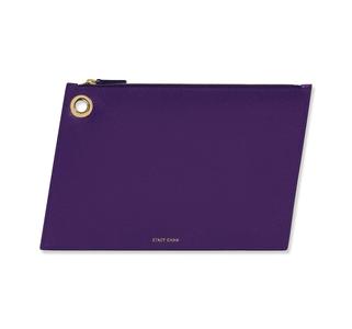 Large Ava Pouch | Violet Saffiano Leather Clearance Pre Order