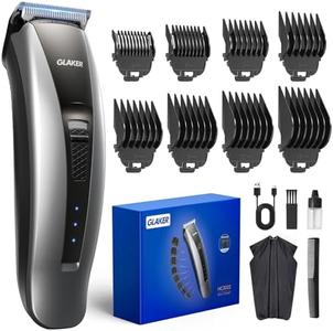 GLAKER Hair Clippers for Men - Cordless & Corded 2 in 1 Hair & Beard Trimmer with ABS Guards, Detachable Blades & Turbo Motor, Professional Haircutting Kits for Blending & Fade Cuts The Cheapest Cheap Pice