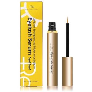 Recuren Plus Premium Eyelash Growth Serum: Advanced Vegan Formula for Longer Thicker Lashes Natural Safe Ingredients in 5ML (Champagne Gold) Quality From China Wholesale