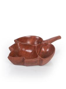 Chinar Leaf Tri-Compartment Handmade Kashmiri Walnut Bowl Cheap Excellent