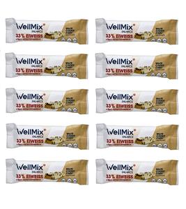 10 Bars WellMix Balance 33% Protein White Cookie Choc Energy Bars - 450 g Discount Best Pices