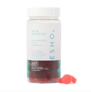 ESHO. Skin Edibles- Hyaluronic Acid-Infused Skin & Lip Care Gummies- 60 Gummies Free Shipping Shop Offer
