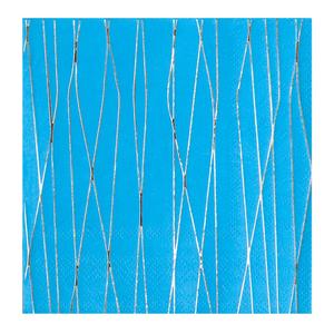 Blue and Gold Modern Cocktail Napkins 2025 New
