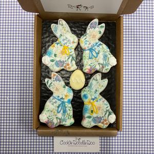 4 Easter Bunnies Cookie box Clearance Visit New