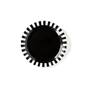 Black and White Striped Plates For Cheap Pice