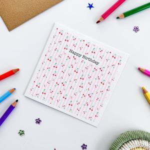 Cherry Stripe Greetings Card Cheap Explore
