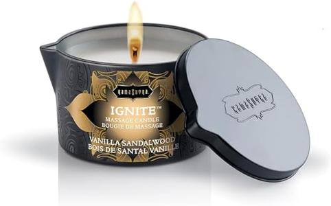 KAMA SUTRA Ignite Massage Candle - Coconut Oil and Soy Based - Vanilla Sandalwood, 6 oz/170 Melts into Warm Massage Oil - Sensual Massage Candle, Pour Spout Massage Candle 2025 New Cheap Pice
