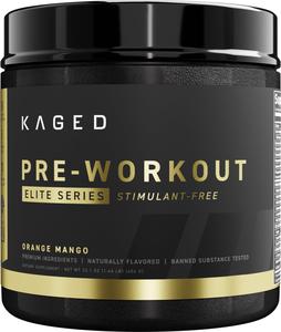 Kaged Pre Workout Powder Pre-Workout Elite Stim-Free for Men & Women | Power, Stamina, Focus, Pumps | L-Citrulline, Beta Alanine, Creatine | Caffeine-Free | Orange Mango | 20 Servings Excellent Online