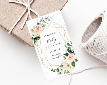 Blush Floral Favor Tags, Thank You Tag, Baby Shower Favor Tag, Baby Shower Label, Favor Label, Favor Tag Printable, Templett, B29 Footlocker Pictures Online