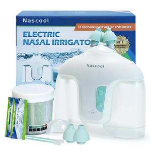 Nascool Electric Nasal Irrigation System with 50 SaltPods Suction Irrigator Nose Washer Sinus Rinse Device Cleaner Machine Sale 2025 New