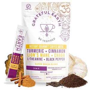Medium Roast Mushroom Coffee | Super Brain Blend | 6 Nootropics Really Cheap