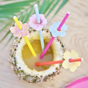 Paper Flowers Straws Set of 16 Discount Choice