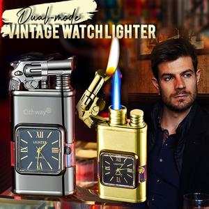Cithway Windproof Dual-flame Vintage Watch Lighter How Much For Sale