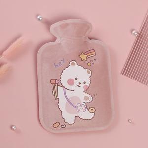 1 Piece 500ml Hot Water Bottle, Cartoon Animal Pattern Hot Water Bag With Cover, Suitable For Body Pain Relief Buy Cheap Explore