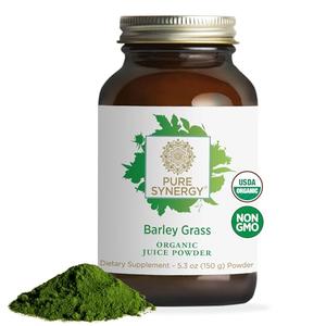 PURE SYNERGY Organic Barley Grass Juice Powder | Chlorophyll-Rich Greens Powder | Organic Cold-Pressed Barley Grass Juice | for Energy, Detox, and Digestion Support (5.3 oz. Powder) Huge Surprise Cheap Online