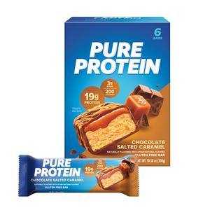 Pure Protein Bars, High Protein, Nutritious Snacks to Support Energy, Low Sugar, Gluten Free, Chocolate Salted Caramel, 1.76oz, 6 Count (Pack of 1) Clearance Footlocker Finishline