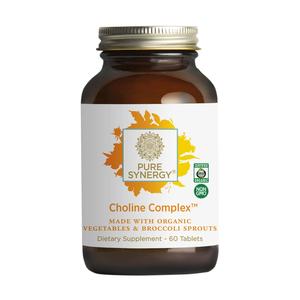 PURE SYNERGY Choline Complex | 60 Tablets | Made with Organic Ingredients | Non-GMO | Vegan | Made with Wholesome Organic Vegetables and Sprouts Discount Purchase