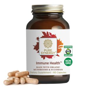 PURE SYNERGY Immune Health | Immune Support Mushroom Supplement | Astragalus and Beta-Glucan Extracts with Organic Functional Mushroom Mycelia | for Year-Round Immune Support (60 Capsules) Authentic Online
