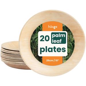 Round Palm Leaf Dinner Plates - 25cm (10") Discount Popular