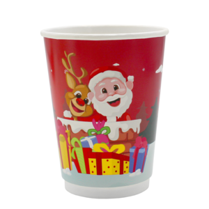 "Merry Christmas" Red Double Wall Christmas Cups Free Shipping Best Pices