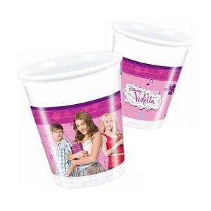 Bicchieri tavola addobbi festa Violetta ml 200 conf 8 pz Discount Hot Sale