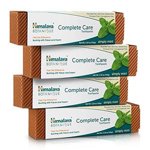 Himalaya Botanique Complete Care Toothpaste, Herbal, Mint Flavor, Fights Plaque, Freshens Breath, Fluoride Free, No Artificial Flavors, SLS Free, Cruelty Free, Foaming, 5.29 Oz, 4 Pack Outlet Shop Offer