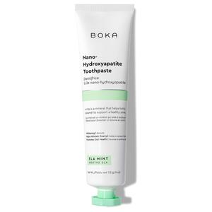 Boka Fluoride Free Toothpaste Nano Hydroxyapatite, Helps Remineralize, Appropriate for Sensitive Teeth, Whitening - for Adult, Kids Oral Care - Ela Mint Flavor, 4 Fl Oz 1Pk US Manufactured Free Shipping Original